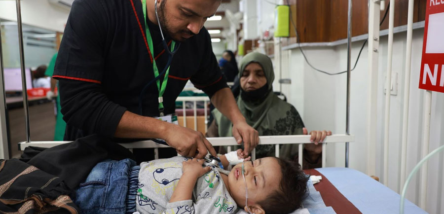 ChildLife Foundation doctor treating child in emergency room Pakistan